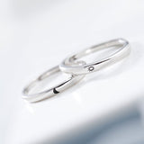 100% 925 Sterling Silver Classic Romantic Adjustable Sun & Moon Couple Lover Finger Ring for Women Men Wedding Jewelry YRI197