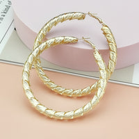 8cm Chunky Metal Leaves Big Hoop Earrings Gold Color Round Punk Statement Earring Women Hiphop Jewelry Fashion Accessories