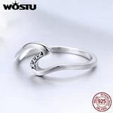 100% 925 Sterling Silver Wave Finger Rings for Women Wedding Engagement Party Sterling Silver Jewelry Gift