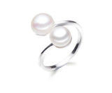 YIKALAISI Pearl Ring Jewelry 925 Sterling Silver Wedding Rings For Women