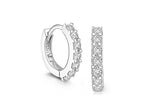 925 Sterling Silver Crystal Circle Earring For Women Making Jewelry Gift Wedding Party Engagement E024