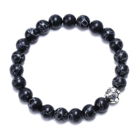 8mm Natural Beads Bracelets Football Sport Men Black Meditation Stone Women Prayer Jewelry Reiki Yoga adjustable Homme Bracelet