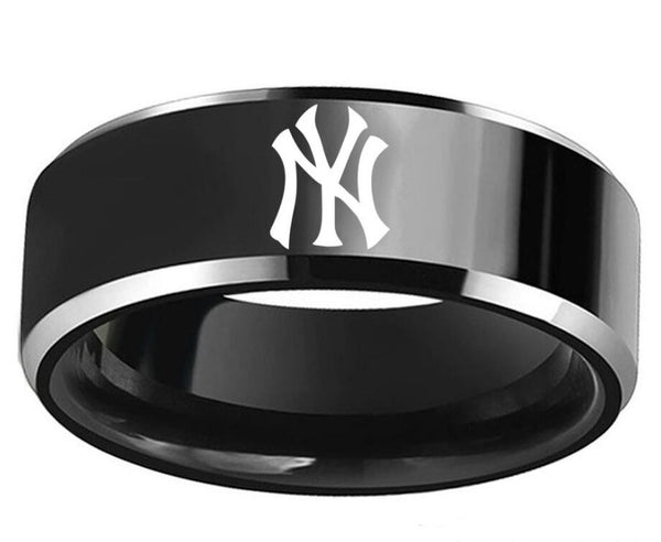 Yankees Logo Baseball Titanium Steel Ring Gift Rings