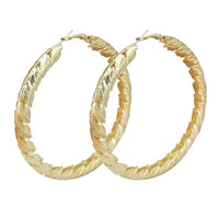 8cm Chunky Metal Leaves Big Hoop Earrings Gold Color Round Punk Statement Earring Women Hiphop Jewelry Fashion Accessories