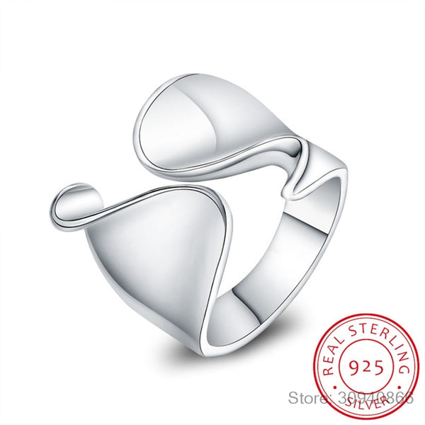 925 Sterling Silver Unique Design Smooth Ring For Women